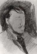 Mikhail Vrubel, Portrait of Valentin Serov